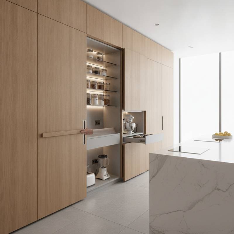 Featured image for Hidden Storage Clears Clutter in 2026 Kitchens
