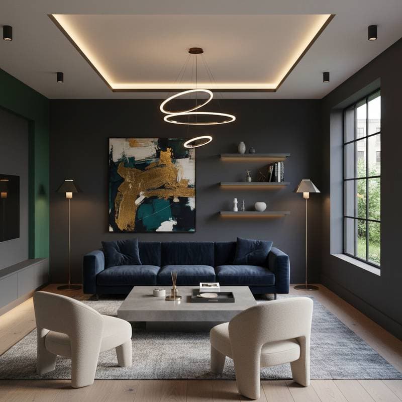 Featured image for Dark Paint Boosts Home Values 11% With Smart Lighting