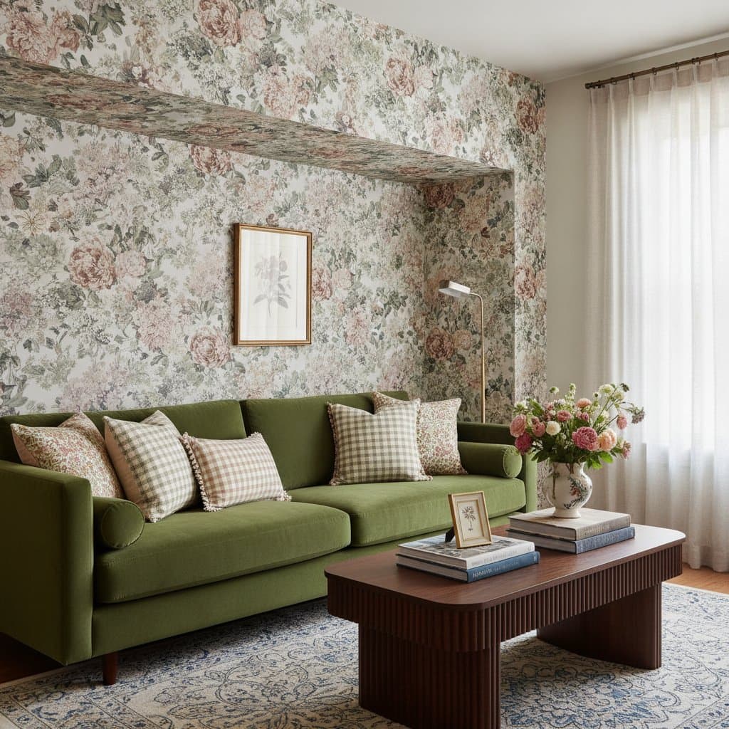 Featured image for Floral Wallpaper Returns in 2026 Grandmillennial Wave