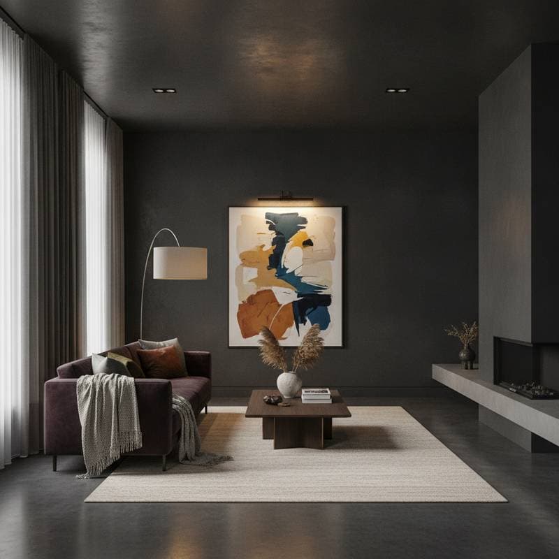 Featured image for Dark Moody Walls Create Depth Without the Clutter